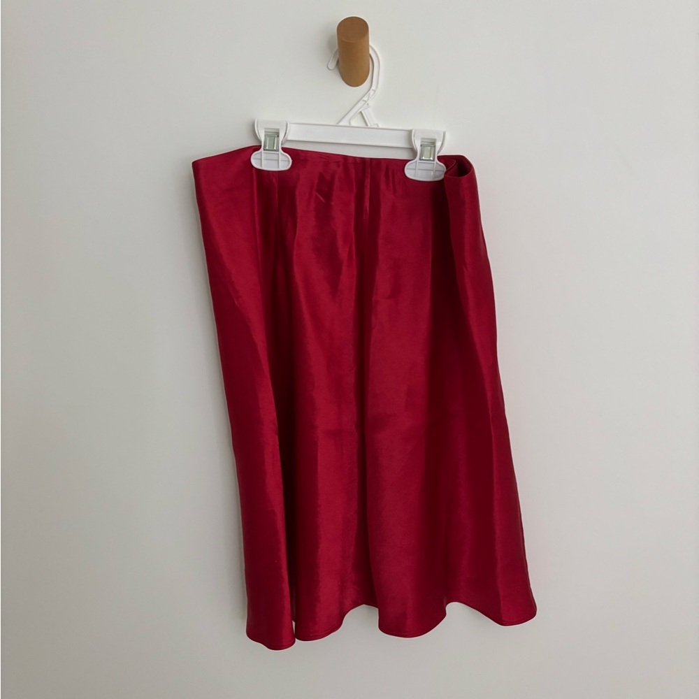 Aritzia Vibrant Red Midi Skirt
